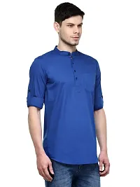 Blue Solid Stylish Short Length Kurta-thumb1