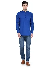 Blue Solid Stylish Short Length Kurta-thumb3