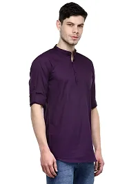 Purple Solid Stylish Short Length Kurta-thumb1