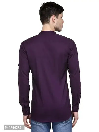 Purple Solid Stylish Short Length Kurta-thumb3