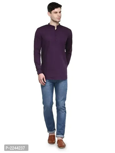 Purple Solid Stylish Short Length Kurta-thumb4