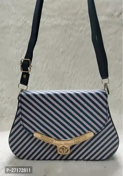 Stylish PU Striped Sling Bags For Women