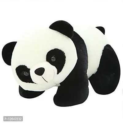 F&N Home Decor Super Cute and Lovely Panda Teddy Soft Toy | Fun and Playtime, Small Size Animal Toy for Kids | Black, White, 30 cm (Appearance May Vary)-thumb0