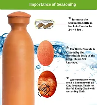 Village Decor Terracotta Brown color water bottle with lid 1000 ML - pack of 1-thumb4