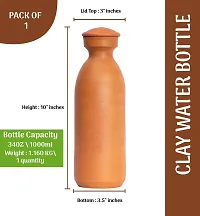 Village Decor Terracotta Brown color water bottle with lid 1000 ML - pack of 1-thumb3