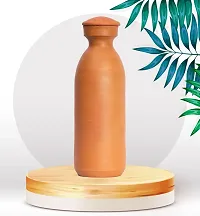 Village Decor Terracotta Brown color water bottle with lid 1000 ML - pack of 1-thumb2