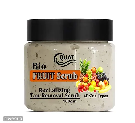 Quat Bio Fruit Face Scrub For Glowing Skin,Oily,Dry Skin,Women,Men (100Gm)