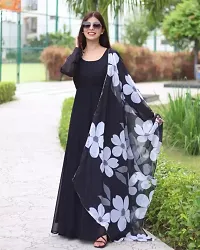 Fancy Georgette Kurtas With Dupatta For Women-thumb2