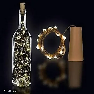 ANY LIGHTS 20 LED Wine Bottle Cork Lights Copper Wire String Lights 2M Battery Powered (Warm White 1 Unit)-thumb0
