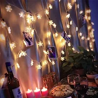 ANY LIGHTS Snowflakes Light 16 LED Battery Operated Decorative Snowflake String LED Lights for Diwali Christmas Wedding Lights, Lights for Window.-thumb1