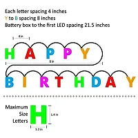 ANY LIGHTS Outdoor 13 Colorful LED Happy Birthday Light - Battery Operated String Lights (Multicolour)-thumb2