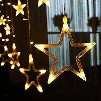 ANY LIGHTS Curtain String Lights with 12 Stars and 138 Pieces and 8 Modes Lights (Warm White)-thumb3