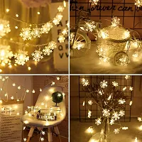 ANY LIGHTS Snowflakes Light 16 LED Battery Operated Decorative Snowflake String LED Lights for Diwali Christmas Wedding Lights, Lights for Window.-thumb4