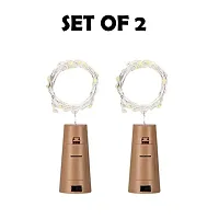 ANY LIGHTS 20 Wine Bottle Led Lights with Cork Copper Wire Lights - 2M Battery Operated Fairy Light for Diwali, Christmas, Birthday Decorations Items, New Years (Warm White) - Set of 2-thumb1