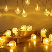 Anitech 20 LED Crystal Bubble Ball String Fairy Lights for Decortaion Diwali Christmas Xmas Light for Diwali Home Decorations Lighting (Warm White, 3 Meter)-thumb1