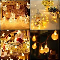 Anitech 20 LED Crystal Bubble Ball String Fairy Lights for Decortaion Diwali Christmas Xmas Light for Diwali Home Decorations Lighting (Warm White, 3 Meter)-thumb3