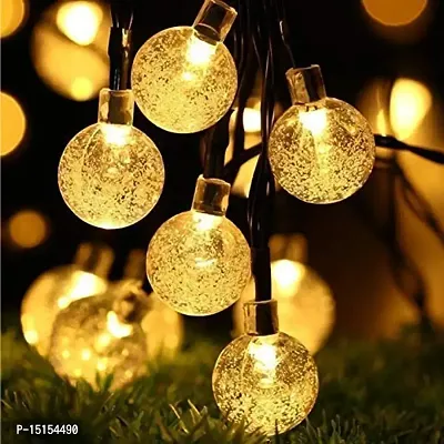 Anitech 20 LED Crystal Bubble Ball String Fairy Lights for Decortaion Diwali Christmas Xmas Light for Diwali Home Decorations Lighting (Warm White, 3 Meter)-thumb0