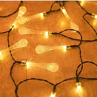 ANY LIGHTS 20 LED 2.2 Meter Waterdrop Decorative String Lights (Warm White,Corded Electric,Plastic)-thumb1