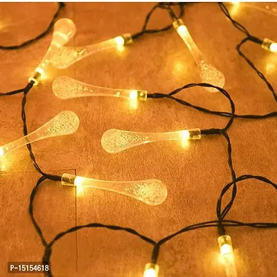 ANY LIGHTS 20 LED 2.2 Meter Waterdrop Decorative String Lights (Warm White,Corded Electric,Plastic)-thumb2