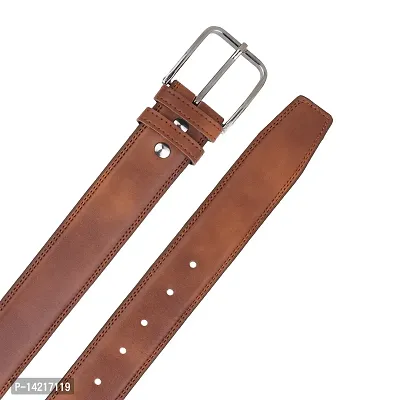 Elegant Tan  Synthetic Leather Solid Belts For Men-thumb4