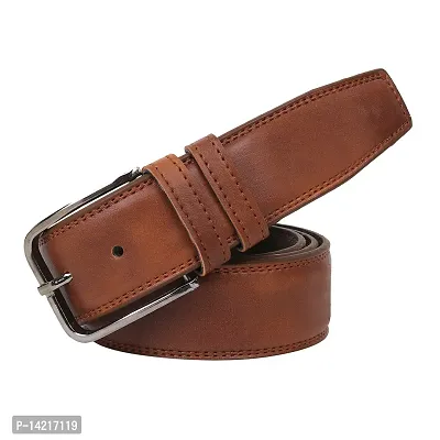 Elegant Tan  Synthetic Leather Solid Belts For Men-thumb3