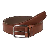 Elegant Tan  Synthetic Leather Solid Belts For Men-thumb1