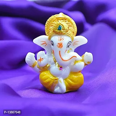 Ganesha in Mukut in Marble Material-thumb0