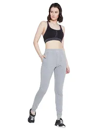 PERFKT-U Women Solid Track-Pants (Grey)-thumb4