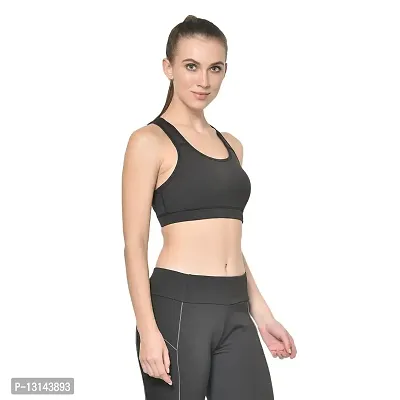 PERFKT-U Womens Black Non-Wired Non-Padded Sports Bra with Hydra-Cool Technology-thumb2