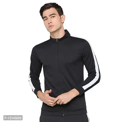 PERFKT-U Men's Gym And Workout Sports Jacket (Black)