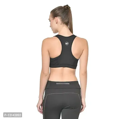 PERFKT-U Womens Black Non-Wired Non-Padded Sports Bra with Hydra-Cool Technology-thumb3