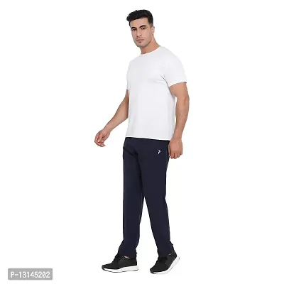 PERFKT-U Men's Premium Gym Wear Lower/Track Pants with 1 Zipper Pocket and 1 Open Pocket Navy-thumb5