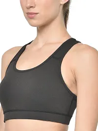 PERFKT-U Womens Black Non-Wired Non-Padded Sports Bra with Hydra-Cool Technology-thumb3