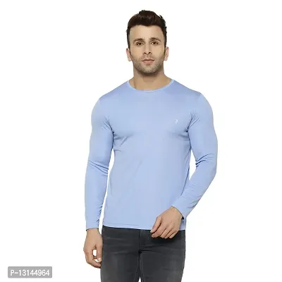 PERFKT-U Men's Gym Wear Regular Fit T-Shirt Sky Blue