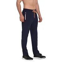 PERFKT-U Men's Premium Gym Wear Lower/Track Pants with 1 Zipper Pocket and 1 Open Pocket Navy-thumb2