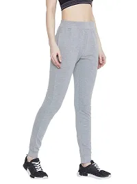 PERFKT-U Women Solid Track-Pants (Grey)-thumb3