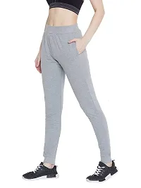 PERFKT-U Women Solid Track-Pants (Grey)-thumb2