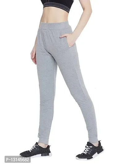 PERFKT-U Women Solid Track-Pants (Grey)-thumb3