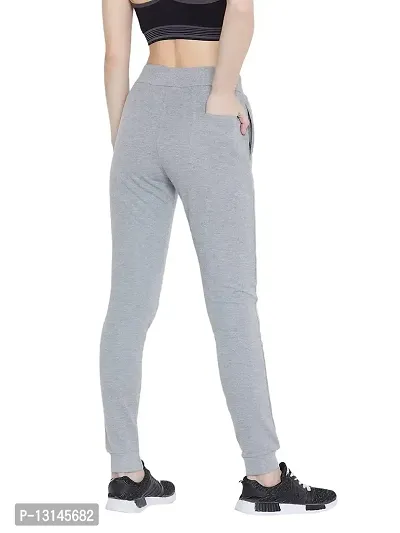 PERFKT-U Women Solid Track-Pants (Grey)-thumb2