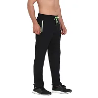 PERFKT-U Men's Regular Fit Polyester Track Pants (DE-10018-BLACK-M_Dark Black_M)-thumb2