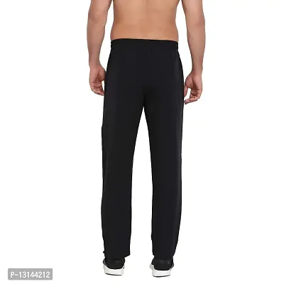 PERFKT-U Men's Regular Fit Polyester Track Pants (DE-10018-BLACK-M_Dark Black_M)-thumb2