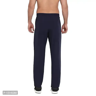 PERFKT-U Men's Premium Gym Wear Lower/Track Pants with 1 Zipper Pocket and 1 Open Pocket Navy-thumb2