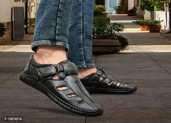 Men's Velcro roman sandals fully adjustable-thumb0