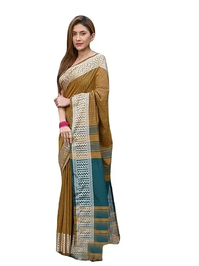 New In Khadi Cotton Saree with Blouse piece 