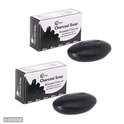 Alloes Activated Charcoal Black Bar Soap with Natural Botanicals, 100% Natural soap for Men and Women ? 75 Gram-thumb0