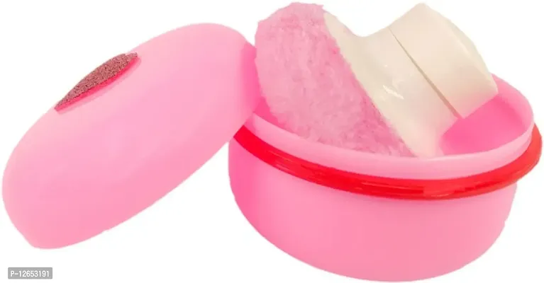 Baby Powder Puff with Container and Holder(Pink)-thumb0