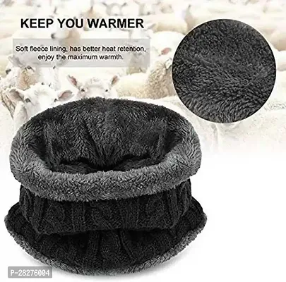 Classy Woolen Beanie Cap with Neck Warmer for Unisex-thumb2