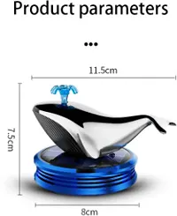 WLEWORLDLOOKENTERPRISES Whale Car Aromatherapy Whale Model Natural Luxury Car Solar Air Refresher Blue Diffuser  5 ml-thumb1