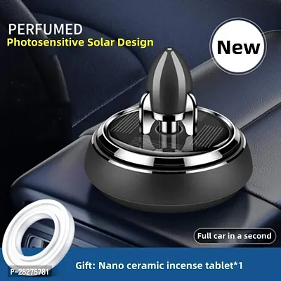 WLEWORLDLOOKENTERPRISES Black Car Air Freshener Solar Power Spinning Rocket Diffuser Cool Aircraft Car Freshener  150 ml