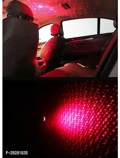 Duende dc 97Car Interior Atmosphere LED Decorative Light Portable USB Ambient Roof Ceiling Star Laser Light for Decoration Car Fancy Lights  Red-thumb3